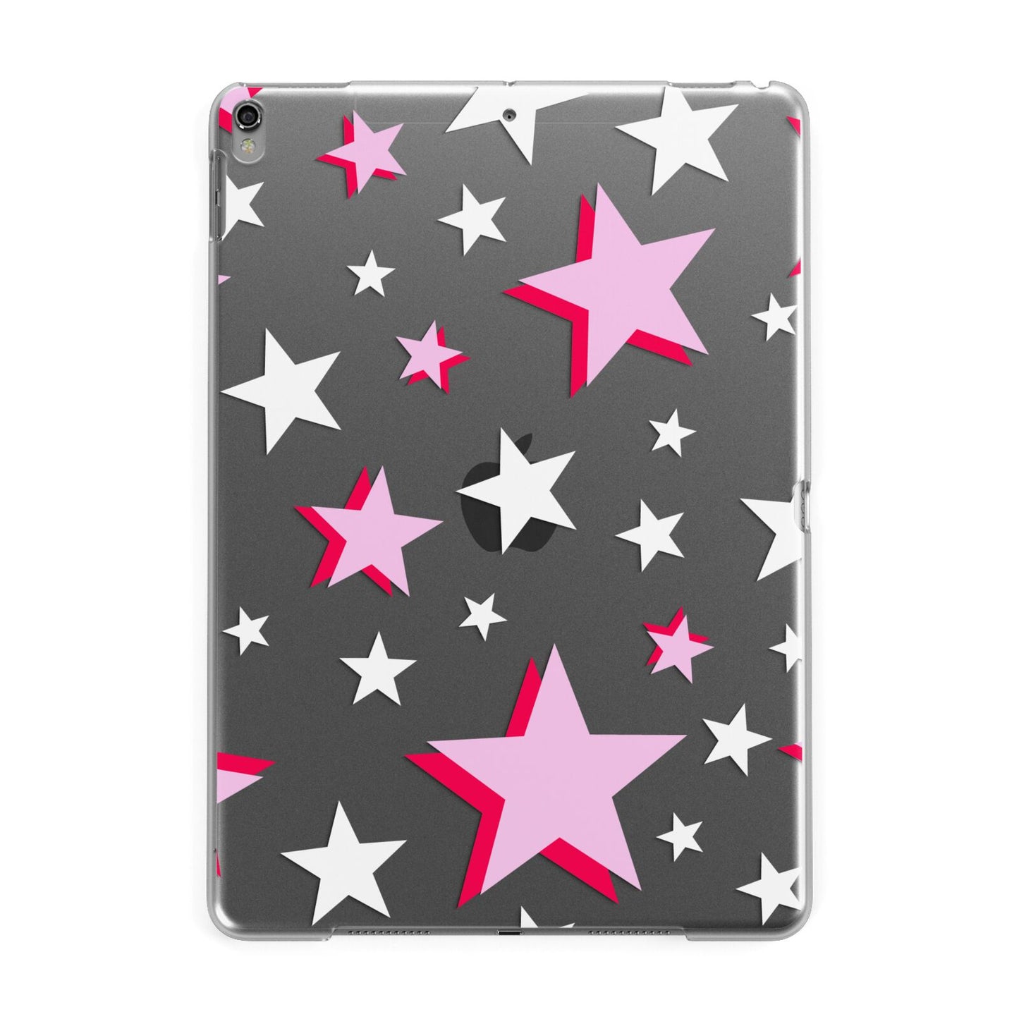 Pink Star Apple iPad Grey Case