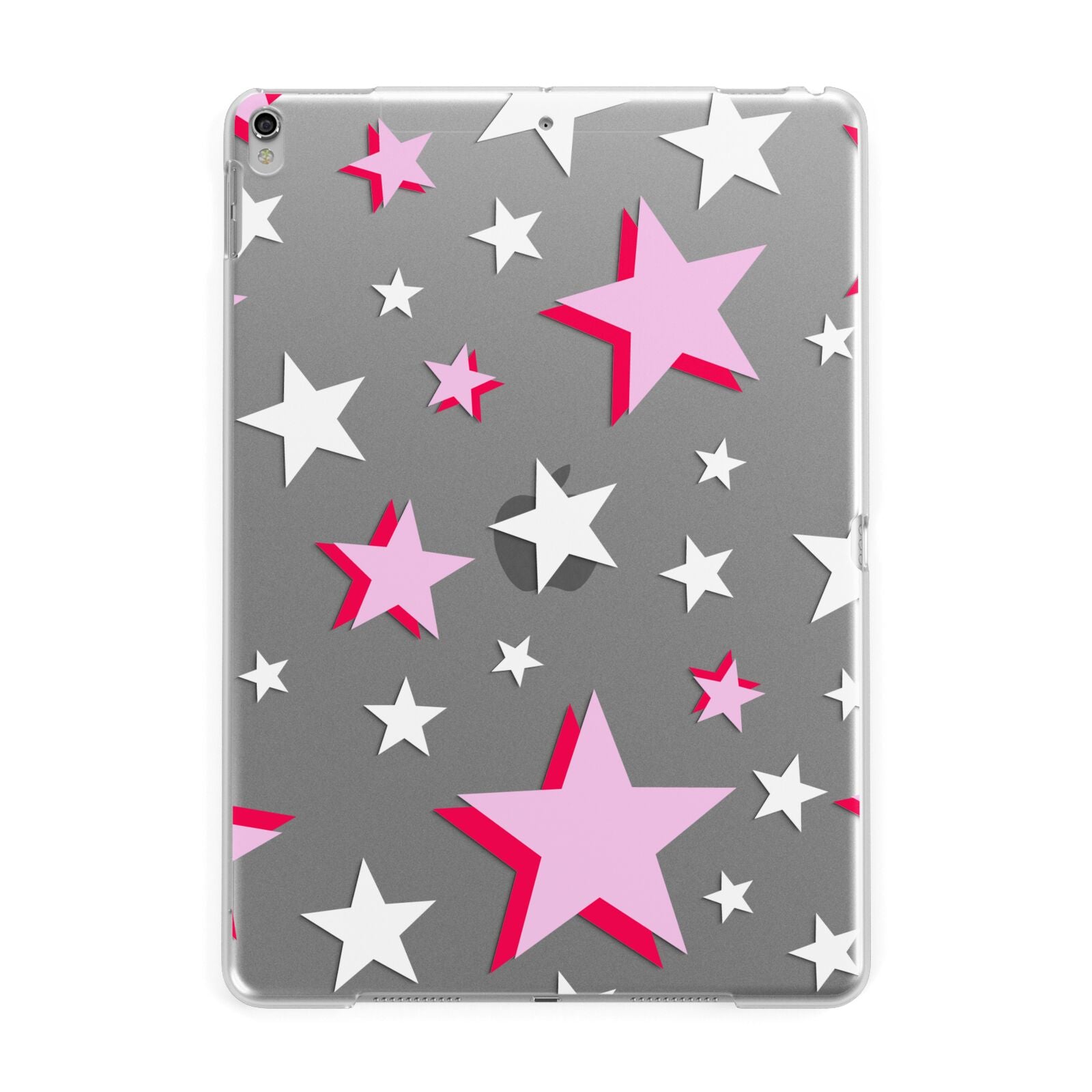 Pink Star Apple iPad Silver Case