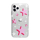 Pink Star Apple iPhone 11 Pro Max in Silver with Bumper Case