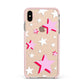Pink Star Apple iPhone Xs Max Impact Case Pink Edge on Gold Phone