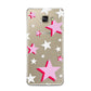 Pink Star Samsung Galaxy A3 2016 Case on gold phone