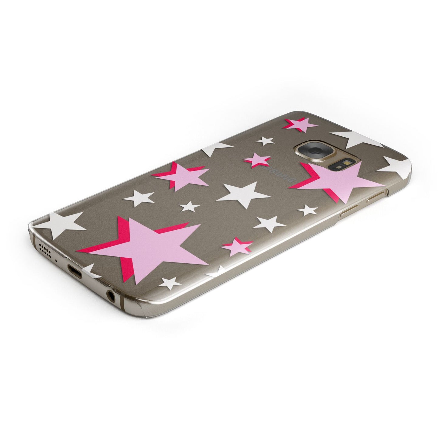 Pink Star Samsung Galaxy Case Bottom Cutout