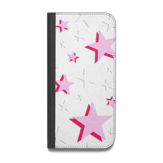 Pink Star Vegan Leather Flip Samsung Case