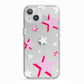 Pink Star iPhone 13 TPU Impact Case with White Edges