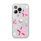 Pink Star iPhone 14 Pro Glitter Tough Case Silver