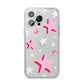 Pink Star iPhone 14 Pro Max Clear Tough Case Silver