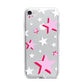 Pink Star iPhone 7 Bumper Case on Silver iPhone