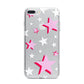 Pink Star iPhone 7 Plus Bumper Case on Silver iPhone