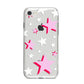 Pink Star iPhone 8 Bumper Case on Silver iPhone
