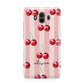 Pink Stripes with Cherries and Text Huawei Mate 10 Protective Phone Case