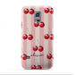 Pink Stripes with Cherries and Text Samsung Galaxy S5 Mini Case