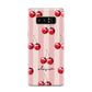 Pink Stripes with Cherries and Text Samsung Galaxy S8 Case