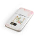 Pink Watercolour Monogram Samsung Galaxy Case Front Close Up