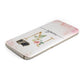 Pink Watercolour Monogram Samsung Galaxy Case Top Cutout