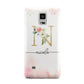 Pink Watercolour Monogram Samsung Galaxy Note 4 Case