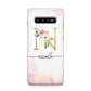 Pink Watercolour Monogram Samsung Galaxy S10 Plus Case
