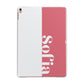 Pink White Personalised Apple iPad Rose Gold Case