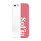 Pink White Personalised Apple iPhone 5 Case