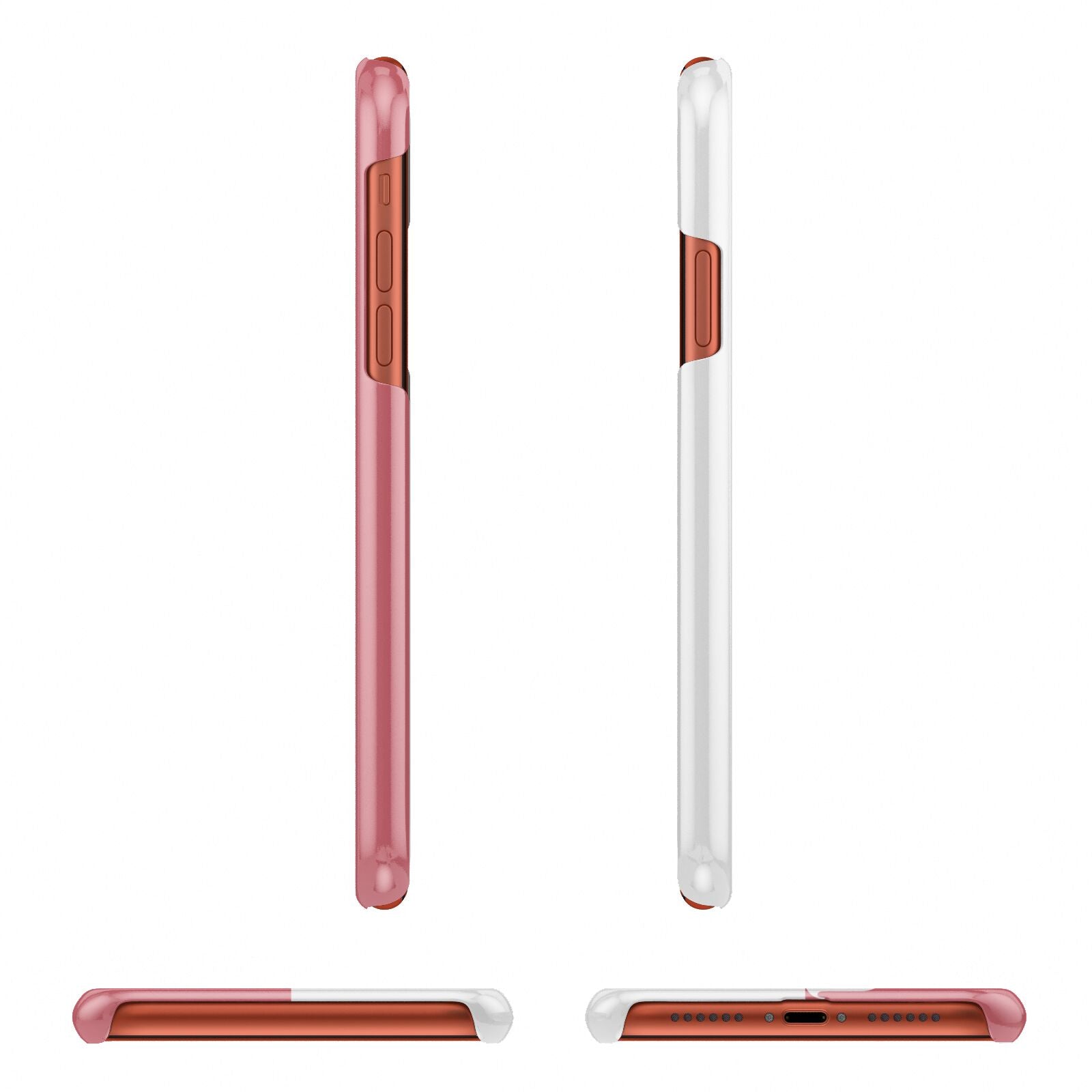 Pink White Personalised Apple iPhone XR 3D Wrap Snap Case Angled Images on Coral Phone