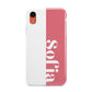 Pink White Personalised Apple iPhone XR Coral 3D Tough Case