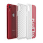 Pink White Personalised Apple iPhone XR Red 3D Tough Case Expanded view