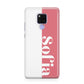 Pink White Personalised Huawei Mate 20X Phone Case