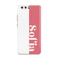 Pink White Personalised Huawei P10 Phone Case