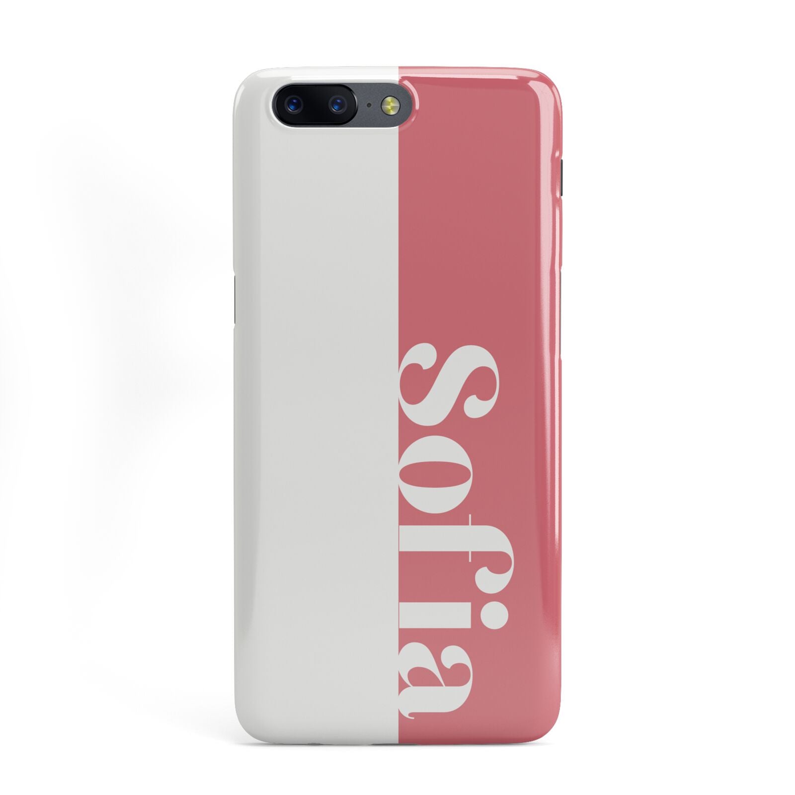 Pink White Personalised OnePlus Case