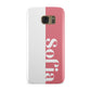 Pink White Personalised Samsung Galaxy Case