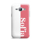 Pink White Personalised Samsung Galaxy J1 2015 Case