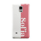 Pink White Personalised Samsung Galaxy Note 4 Case