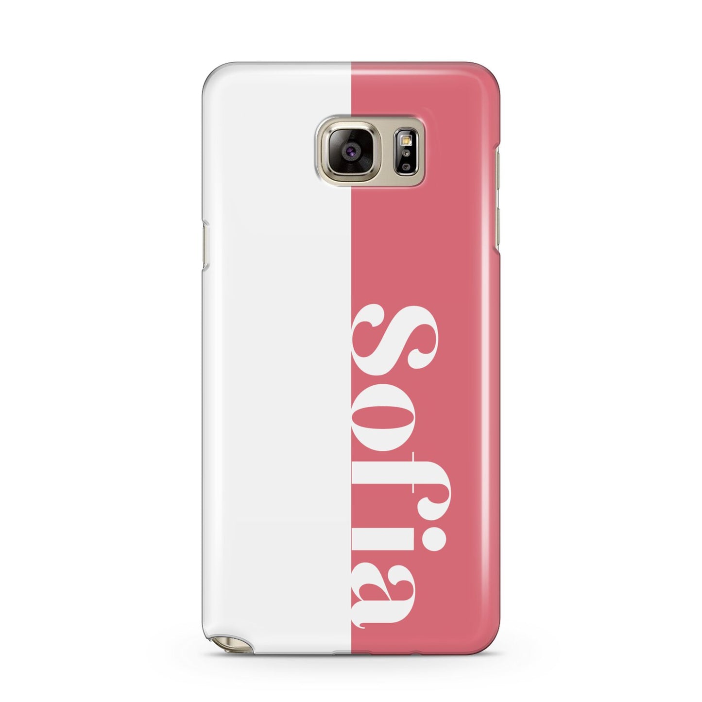 Pink White Personalised Samsung Galaxy Note 5 Case
