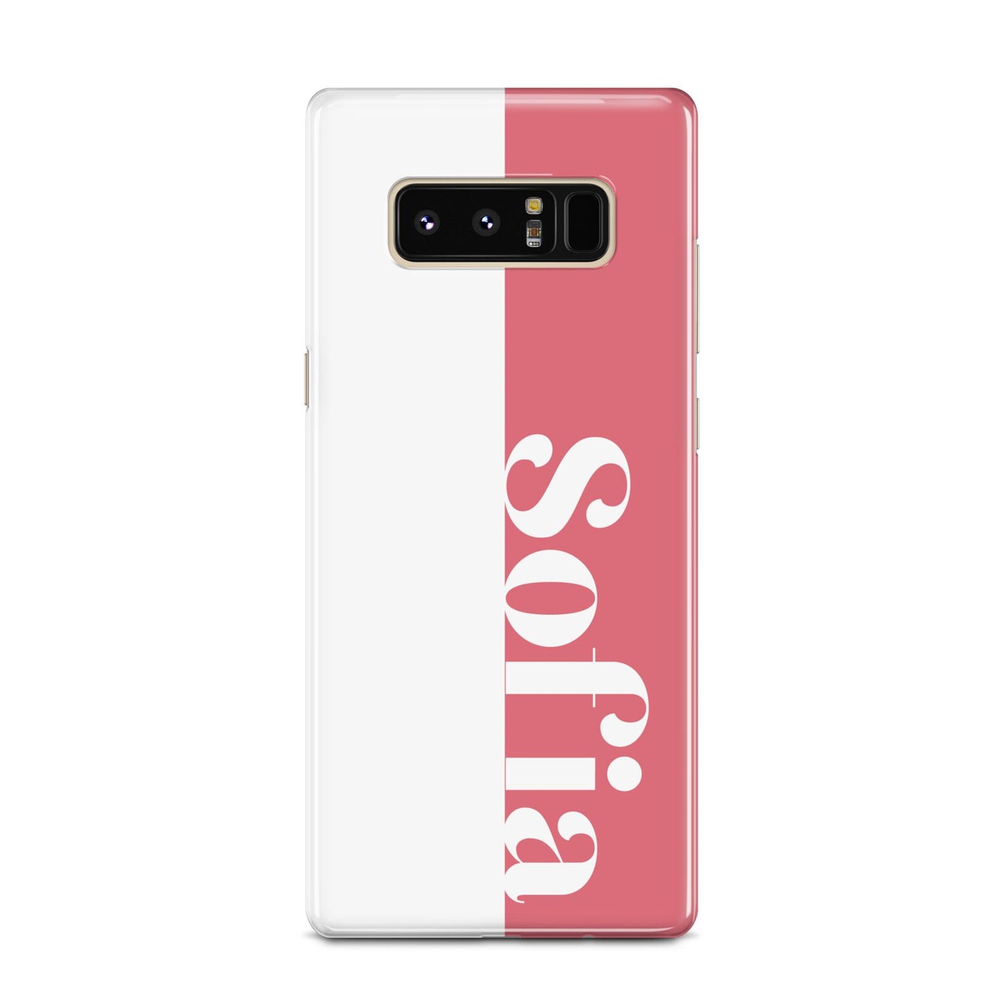Pink White Personalised Samsung Galaxy Note 8 Case