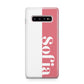 Pink White Personalised Samsung Galaxy S10 Plus Case