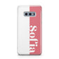 Pink White Personalised Samsung Galaxy S10E Case