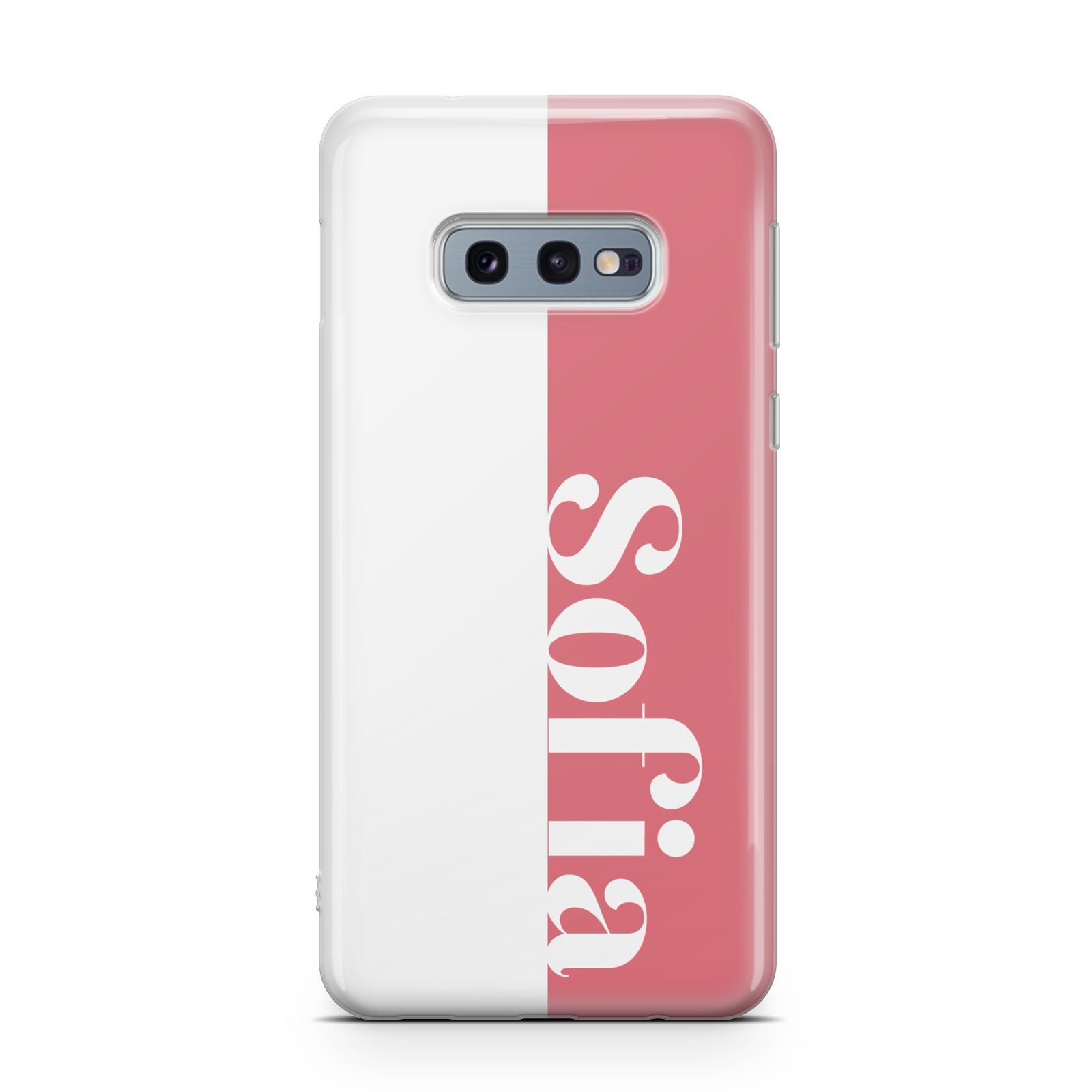 Pink White Personalised Samsung Galaxy S10E Case
