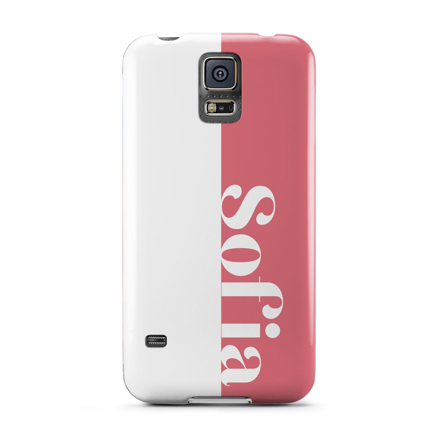 Pink White Personalised Samsung Galaxy S5 Case