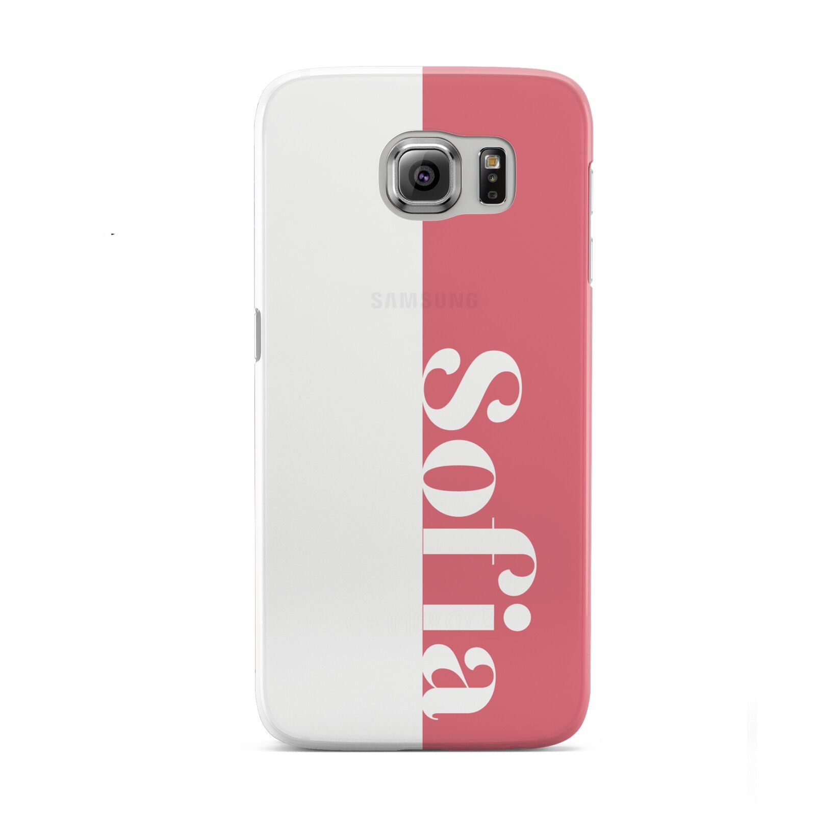 Pink White Personalised Samsung Galaxy S6 Case