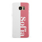 Pink White Personalised Samsung Galaxy S7 Edge Case