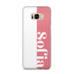 Pink White Personalised Samsung Galaxy S8 Plus Case