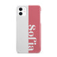 Pink White Personalised iPhone 11 3D Snap Case