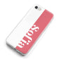 Pink White Personalised iPhone 8 Bumper Case on Silver iPhone Alternative Image