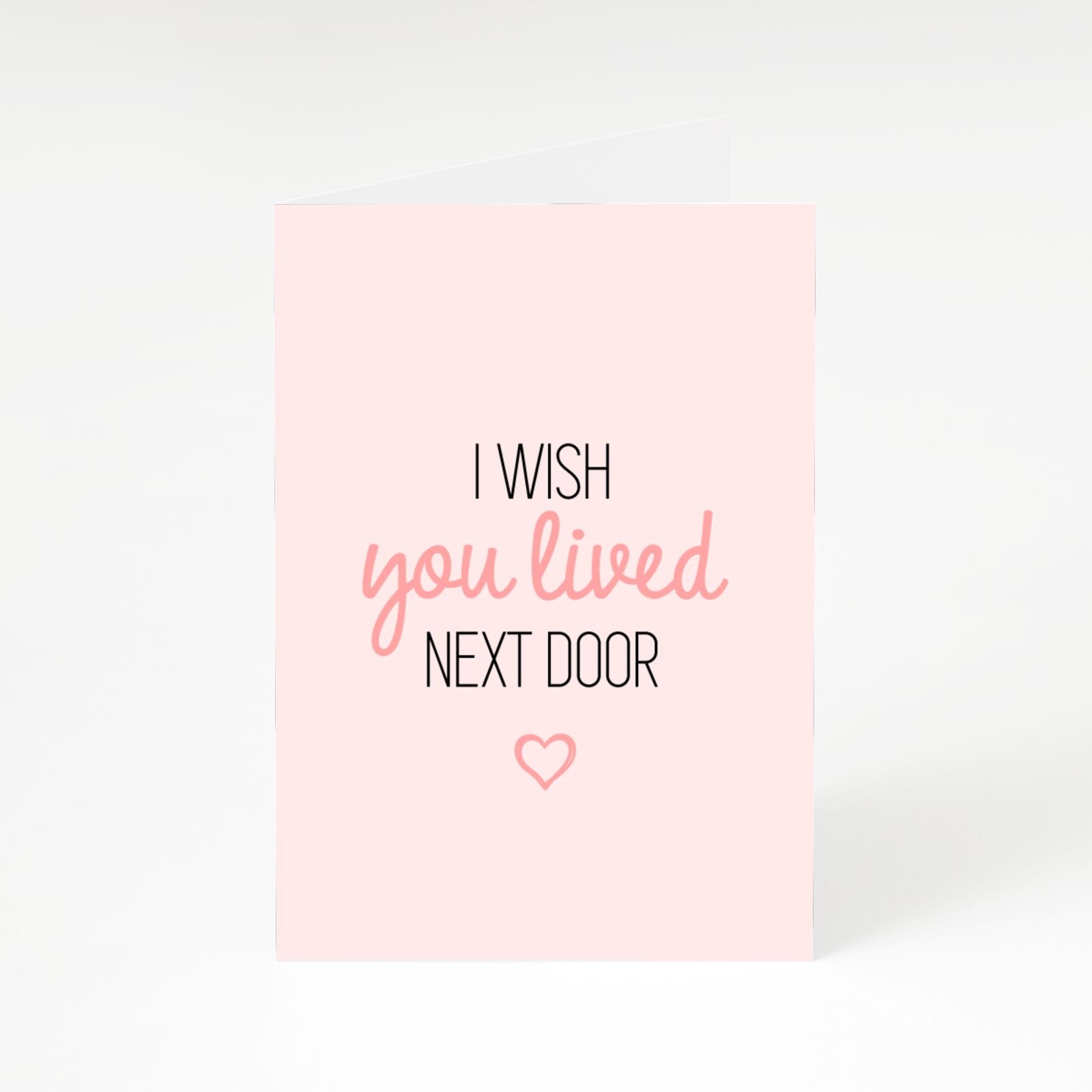 Pink Wish You Were Here A5 Greetings Card