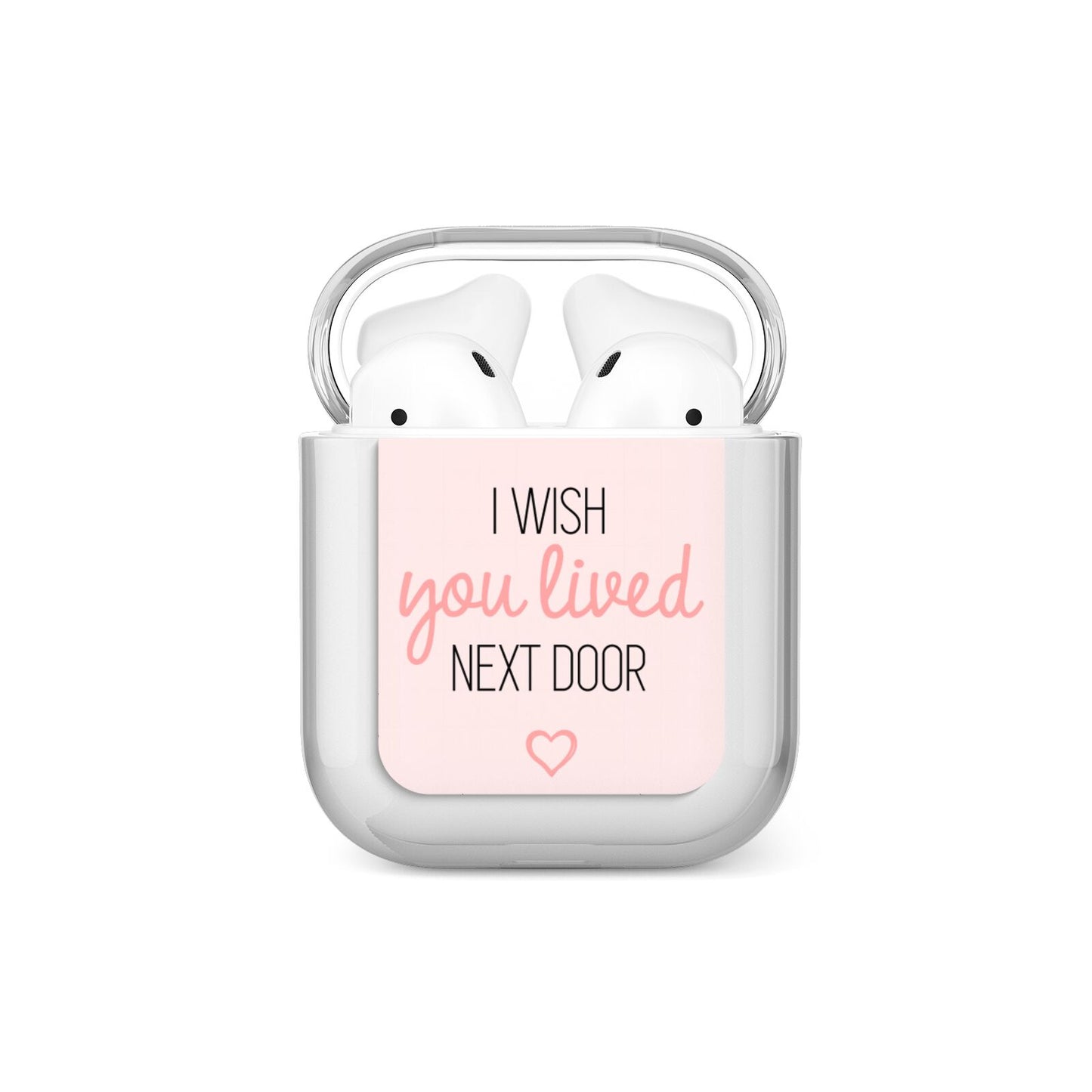 Pink Wish You Were Here AirPods Case