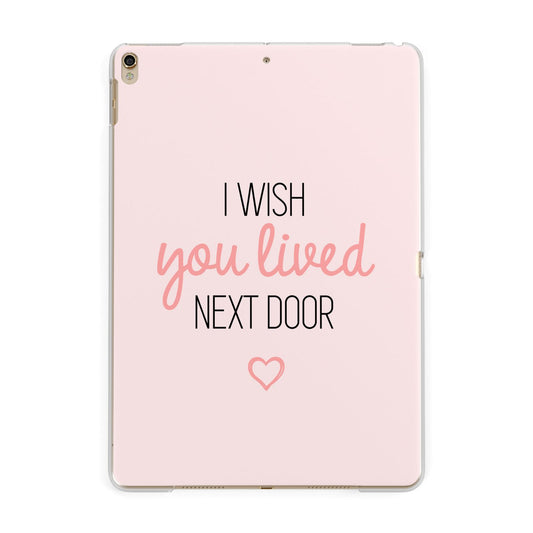 Pink Wish You Were Here Apple iPad Gold Case