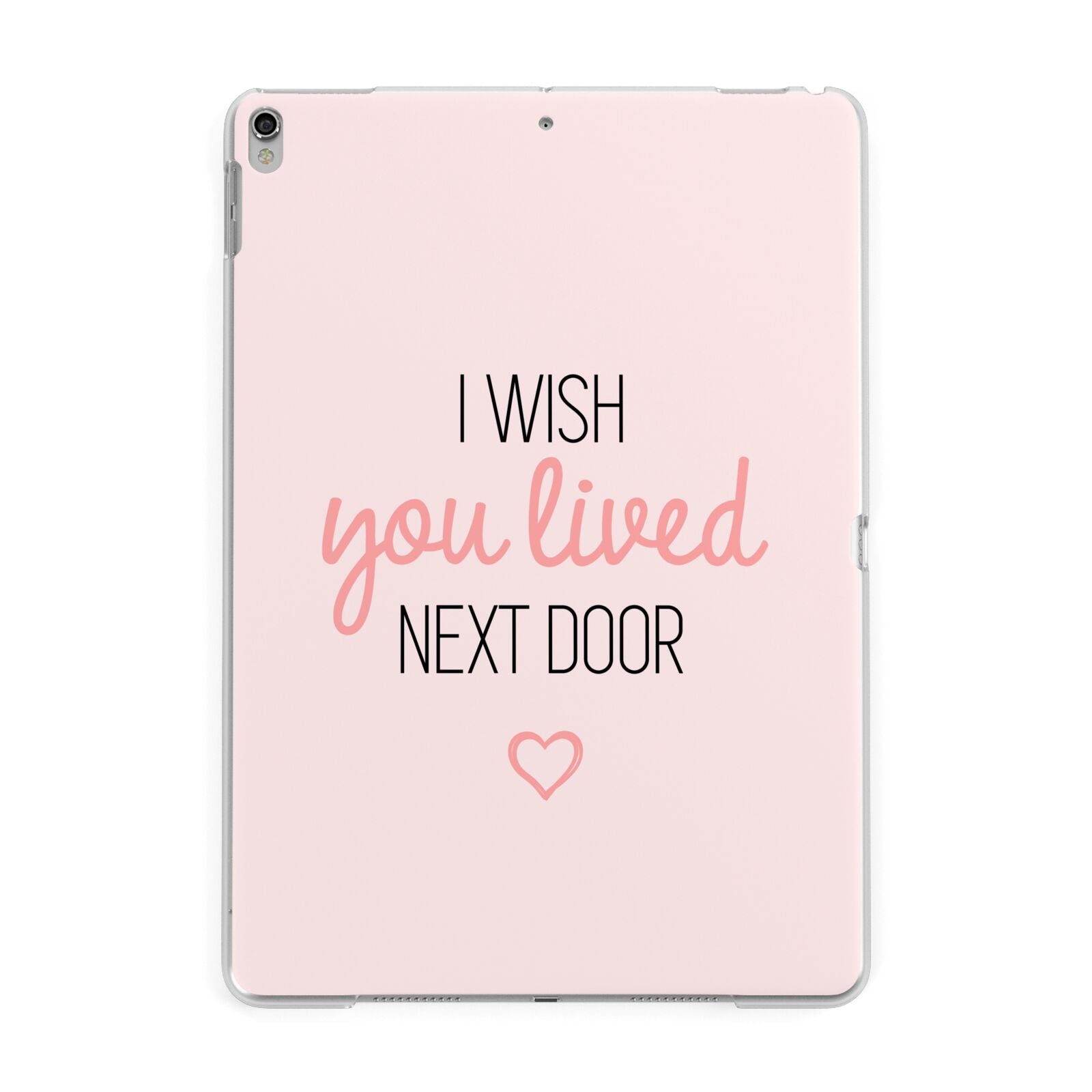 Pink Wish You Were Here Apple iPad Silver Case