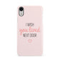Pink Wish You Were Here Apple iPhone XR White 3D Snap Case