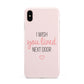 Pink Wish You Were Here Apple iPhone Xs Max 3D Tough Case