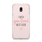 Pink Wish You Were Here Samsung Galaxy J3 2017 Case