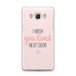 Pink Wish You Were Here Samsung Galaxy J5 2016 Case